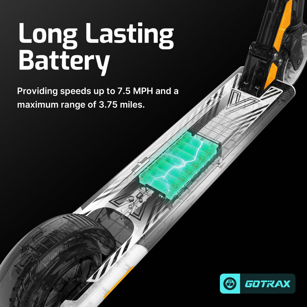 Gotrax GKS Mini Electric Scooter for Kids 6-12, Max 3.75 Miles & 7.5 Mph by 150W Motor, 6 Wheel, Thumb Control Easy to Ride &