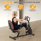 Vanswe Recumbent Exercise Bike For Adults Seniors - For Home Workout With 16 Levels Resistance, 380 Lbs Weight Capacity, Bluetoo