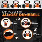 Yes4All Kettle grip, Kettlebells Dumbbell Grip Handle, Convert Dumbbells into Kettlebell, Portable Dumbbell Converter Weight Gri