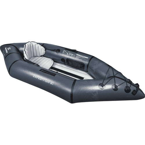 AQUAGLIDE Backwoods Expedition 85 Inflatable 8 FT Kayaks for Adults Packable Family Friendly Adaptable 1 Person Single Rider Blo