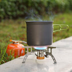 Wadeo Camping Gas Stove, 3700W Portable Backpacking Stove With Piezo Ignition, Portable Burner, Camping Stove Adapter And Carryi
