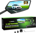 RBRL Bike Mirror, 3D Adjustable Arm for Extended Reach, Aluminum Alloy Anti-shake Bicycle Rearview Mirrors, 360 Panoramic Rearvi