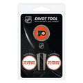 Team Golf Nhl Philadelphia Flyers Divot Tool Pack With 3 Golf Ball Markers Divot Tool With 3 Golf Ball Markers Pack, Markers Are