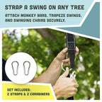 Squirrel Products Two Nylon Tree Swing Hanger Straps - 15Ft Each