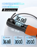 Renpho Jump Rope With Counter, Smart Jumping Rope With App, Fitness Skipping Ropes For Men Workout, Exercise Skip Rope For Women
