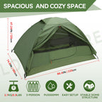 Clostnature Crux Lightweight Tent For Backpacking - 3 Person Ultralight Backpacking Tent, Waterproof Easy Setup Camping Tent, Hi