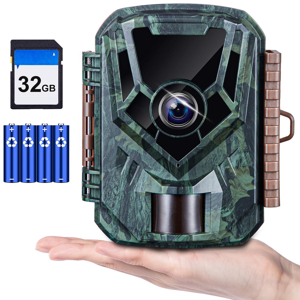 Kjk Trail Camera 36Mp 2.7K, Mini Game Camera With Night Vision 0.1S Trigger Time Motion Activated 130Wide-Angle, Waterproof Trai