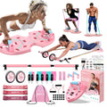 Lalahigh Home Workout Equipment For Women, Multifunction Push Up Board, Portable Home Gym System With Resistance Bands,Ab Roller