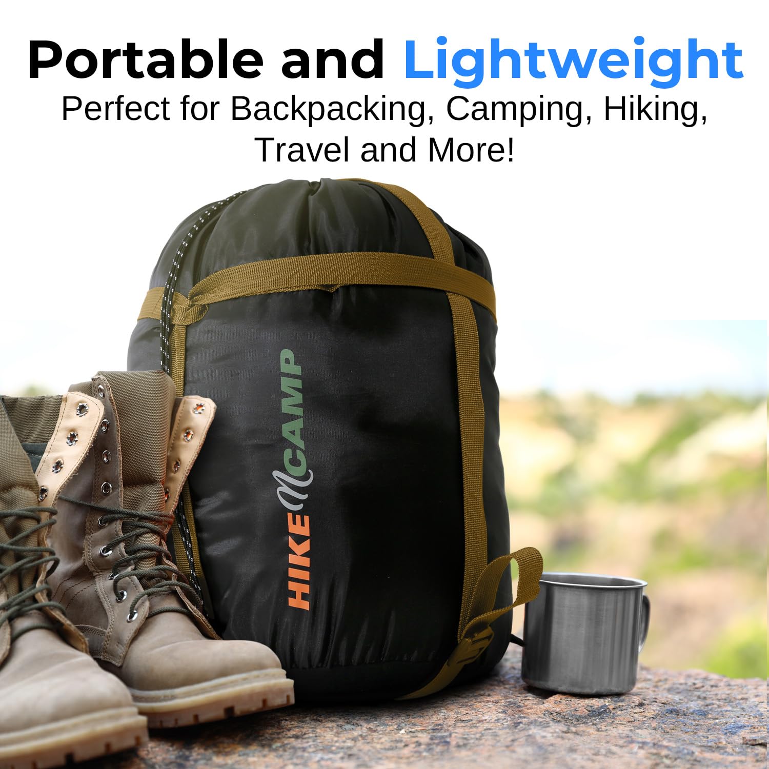 Serenelife Backpacking Sleeping Bag Camping Gear - Mummy Sleeping Bag For Adults/Teens W/Pillow, Bag - Outdoor Lightweight Weath