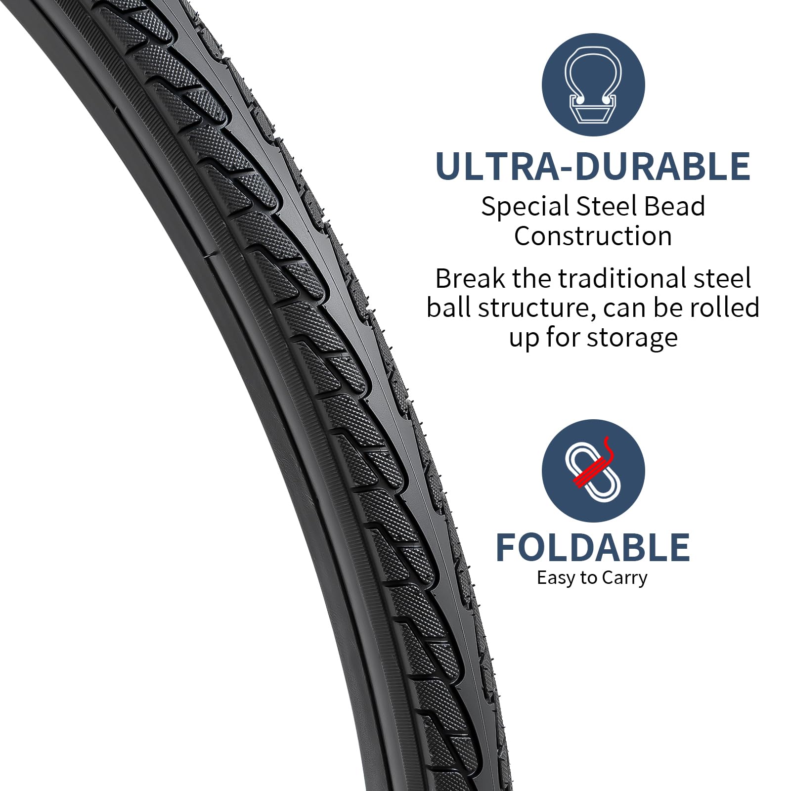 2 Pack 26 X 1 3/8 (37-590) Road Bike Tires Plus 2 Pack 26'' Bike Tubes 26X1 3/8 Av33 Schrader Valve Compatible With 26X1 3/8 Bik