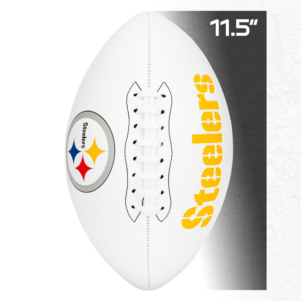 Franklin Sports Nfl Pittsburgh Steelers Autograph Football - Official Size White Panel Souvenir Football For Autographs + Signat