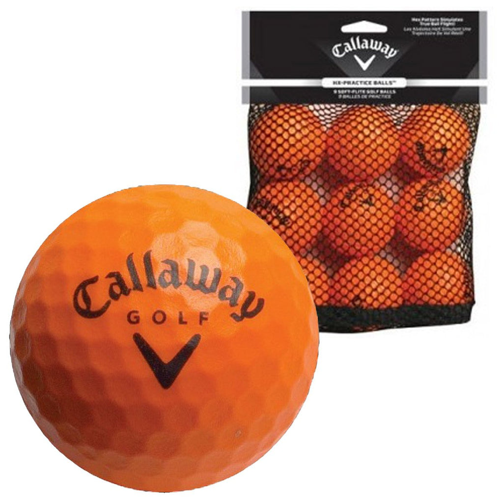 Callaway Hx 9-Pack Practice Ball, Orange