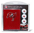 Team Golf NFL Tampa Bay Buccaneers Gift Set: Embroidered Golf Towel, 3 Golf Balls, and 14 Golf Tees 2-3/4 Regulation, Tri-Fold T