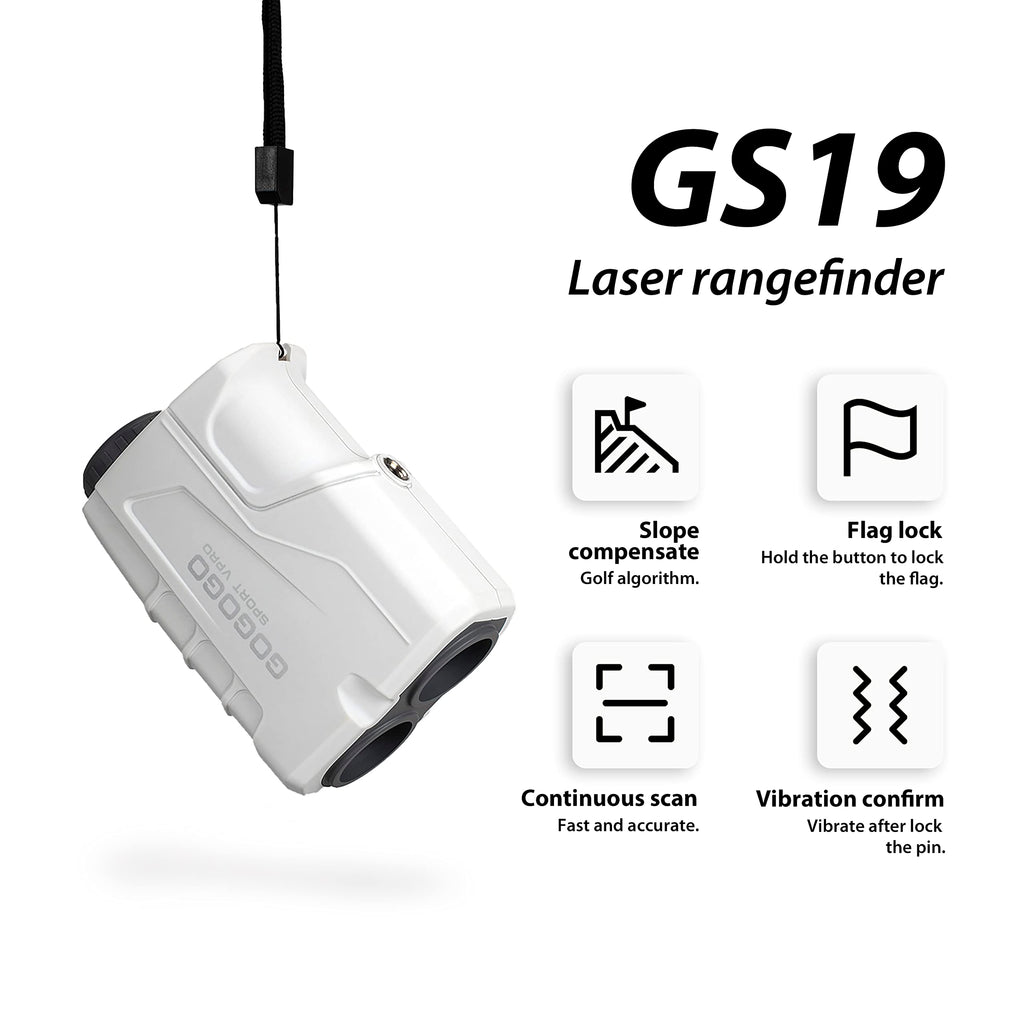 Gogogo Sport Vpro Golf Rangefinder 900 Yards Slope Laser Range Finder With Pinsensor & Flag-Lock, 6X Magnification, Pulse Tech (