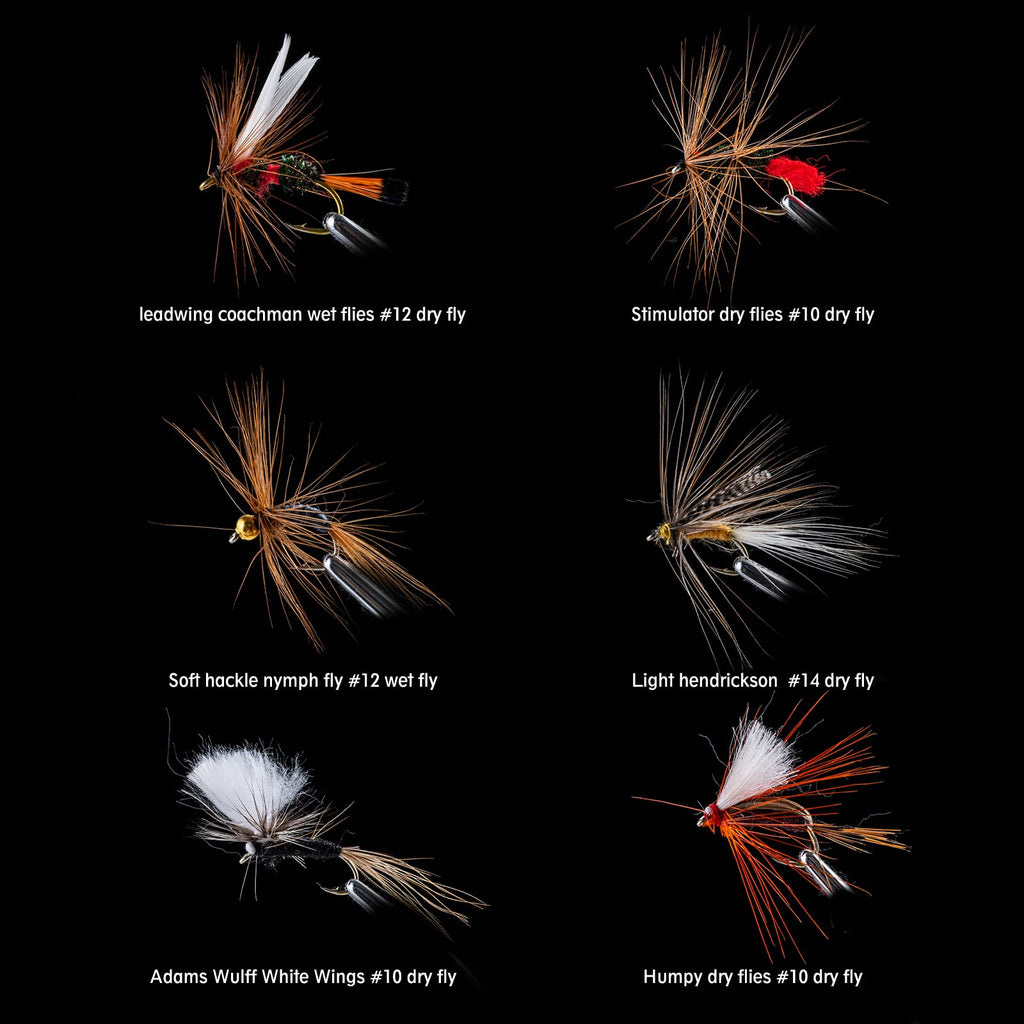 Goture Fly Fishing Flies,120Pcs Fly Fishing Lures With Tackle Box,Dry,Wet,Streamers Nymphs Flies Assortment Kit For Bass Trout P