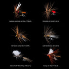 Goture Fly Fishing Flies,30Pcs Fly Fishing Lures,Dry,Wet,Streamers Nymphs Flies Assortment Kit For Bass Trout Panfish Salmon Fis