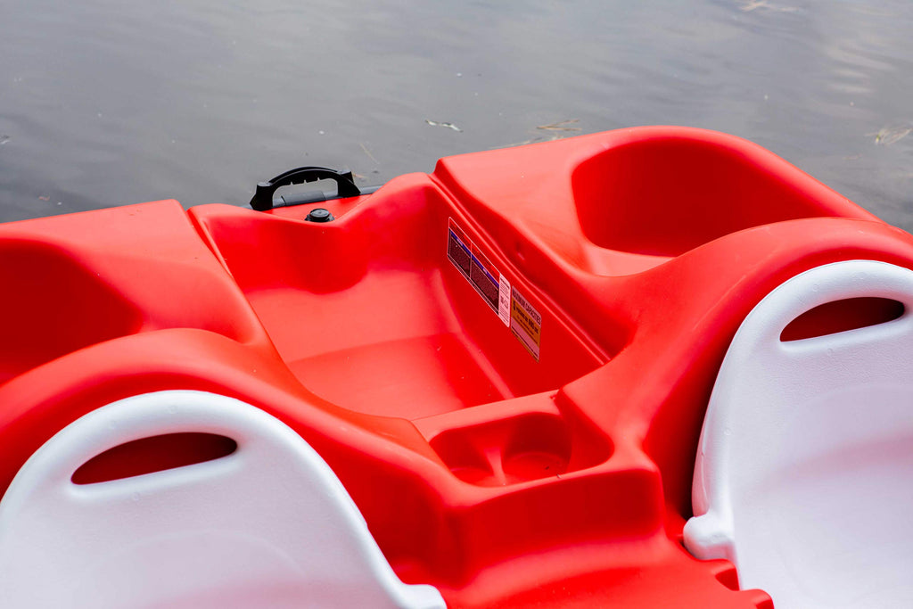Pelican Sport - Pedal Boat Monaco - Adjustable 5 Seat Pedal Boat, Red/White