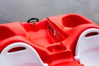 Pelican Sport - Pedal Boat Monaco - Adjustable 5 Seat Pedal Boat, Red/White