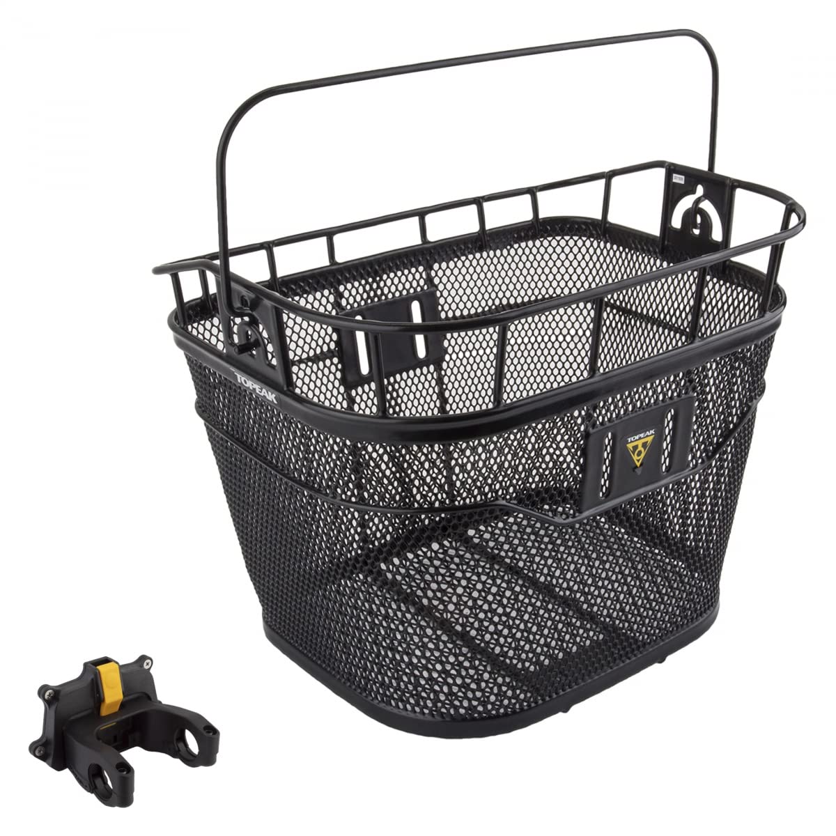 Topeak Front Basket with Fixer 3e - Heavy-Duty 16L Metal Handlebar Basket for eBikes and Urban Commuting with QuickClick Mount, 