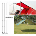 Adjustable Tarp Pole Canopy Pole Set Of 2, Portable Tent Poles Rodsfor Camping Tarps,Tent,Awnings, Shelters, Hiking