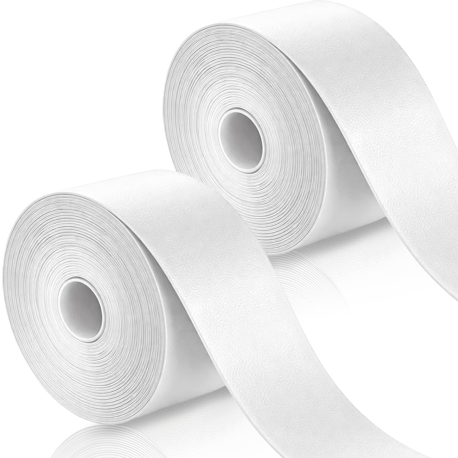 Deekin 2 Pieces Racket Protection Tape Racquet Head Guard for Tennis Practice Racquetball, 16.4  Roll (White)