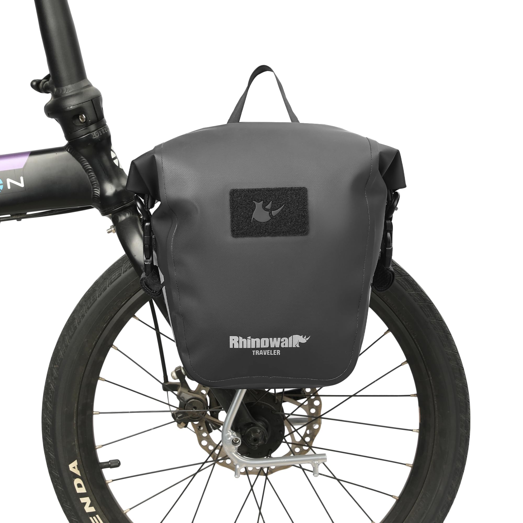 Rhinowalk Waterproof Bike Pannier Bag 6L Quick Release TPU with Shoulder Strap Reflective Design for Commuting Touring Traveling