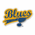 Rico Industries Nhl Hockey St. Louis Blues Distressed Shape Cut Pennant - Home And Living Room D  Cor - Soft Felt Ez To Hang