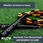 Elitesrs, Do Hard Things Beaded Jump Ropes For Fitness - Unbreakable 6.5'' Edge Handles With 1'' Shatterproof Plastic Beads - In