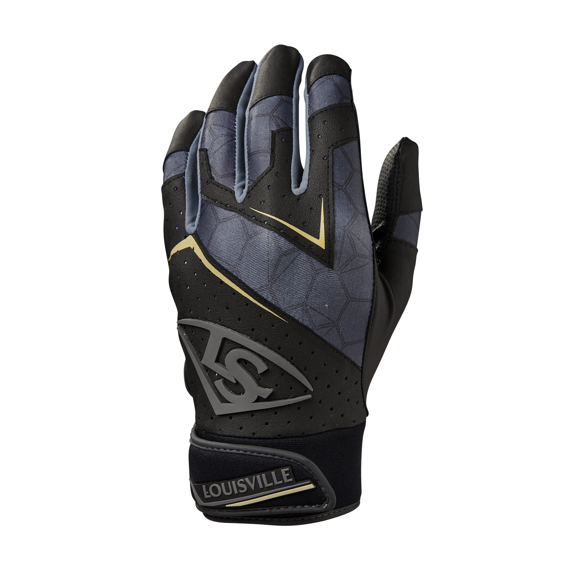 Louisville Slugger Youth Genuine 2.0 Batting Gloves - Black, Medium