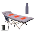 Wgos Camping Cot, Heated Camping Cot Folding Cot For Adults With Heated Mattress, Folding Bed, Carry Bag, Pillow & Side Mesh Hol