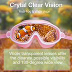 Kids Goggles For Swimming 2 Pack No Leaking Anti-Fog Outer Eye Fit With Wide View Uv Protection Crystal Clear Watertight Swim Go