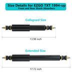 10L0L Golf Cart Front And Rear Shock Absorbers For Ezgo Txt Golf Carts 1994+ - Set Of 2