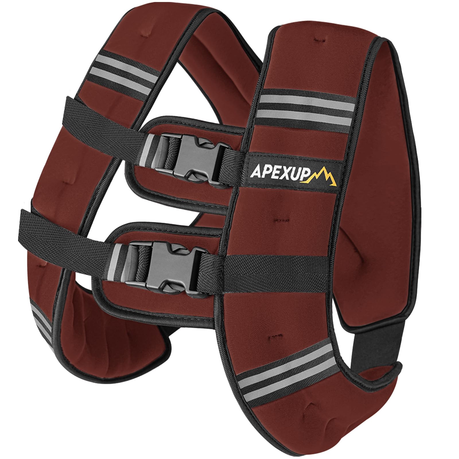 APEXUP 15lbs Weighted Vest Men Women, Weight Vest for Women Workout Equipment for Strength Training Running (Claret)