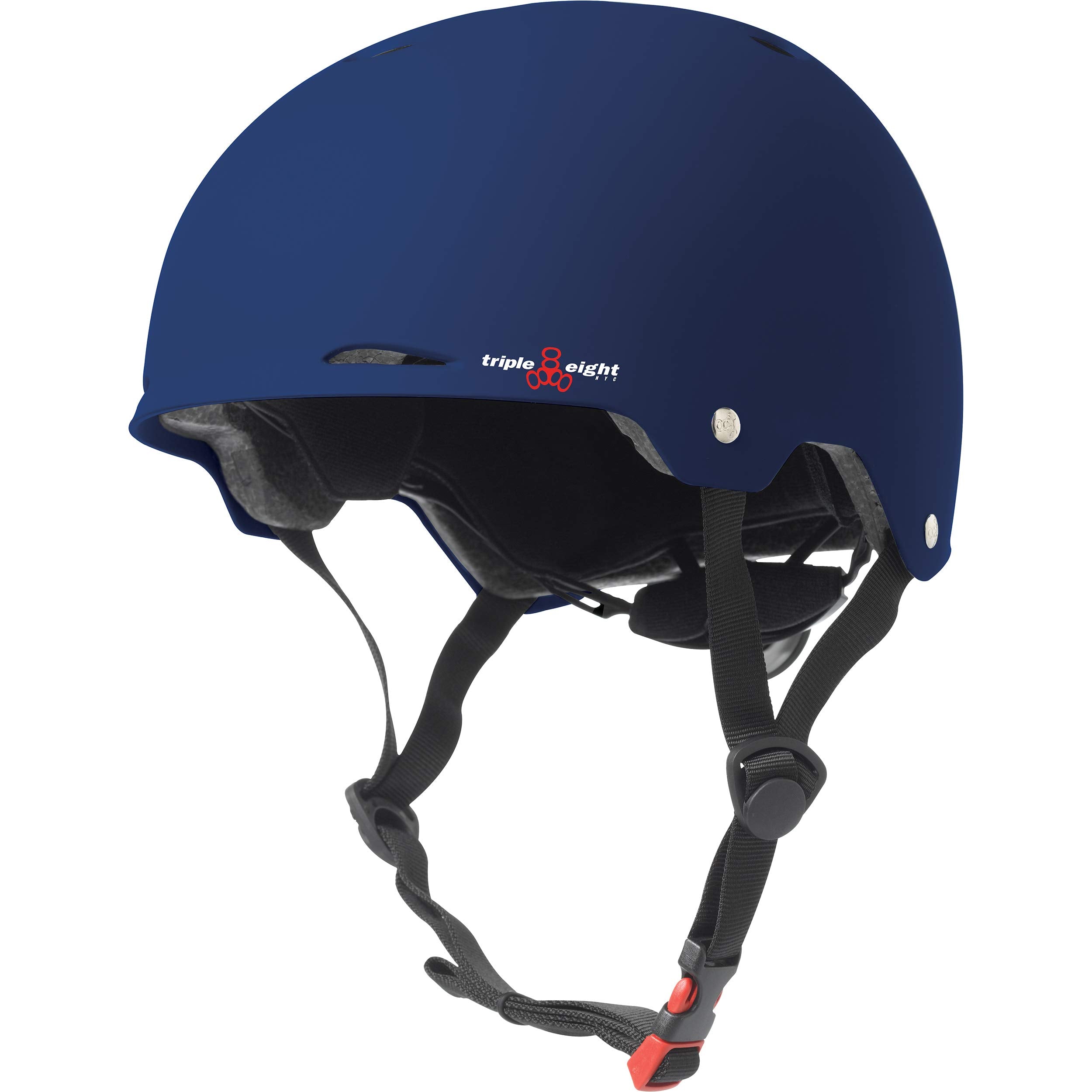 Triple Eight Gotham Dual Certified Helmet for Skateboard, Bike, Roller Skating, Sizes for Adults aand Teens, Blue Matte, X-Small