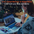 U Uzopi Hand Warmers Rechargeable, 14000Mah Electric Hand Warmer 2 Pack Dual-Sided Heating 17Hrs Warmth Max 131? Usb-C Portable