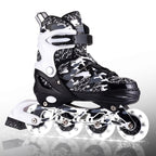 Kuxuan Boys Adjustable Inline Skates With Light Up Wheels, Fun Illuminating Skates For Kids Girls Youth