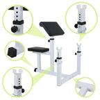 Bbbuy Adjustable Arm Preacher Curl Bench Bicep Strengh Bench Seated Strenghthen Training Isolated Barbell Dumbell Biceps Station