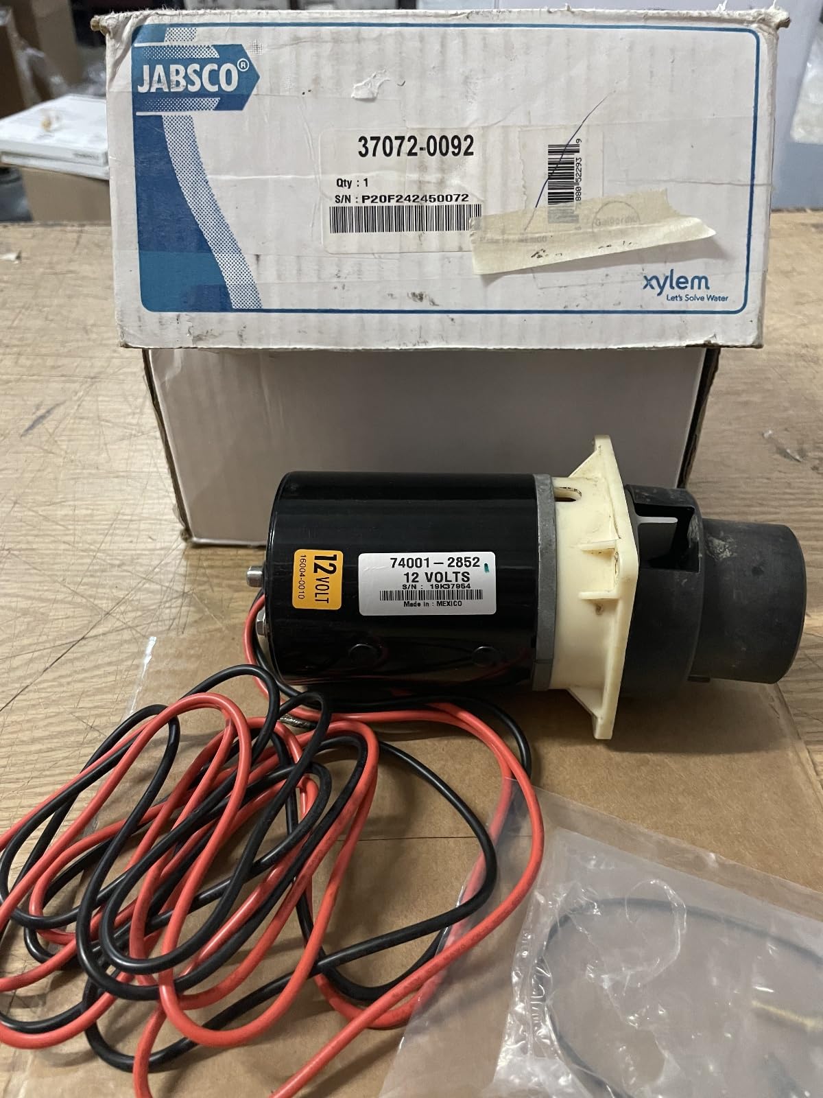 Jabsco 37072-0092 Marine Designer Series And Quiet Flush Marine Toilet Pump Assembly Kit (12-Volt)