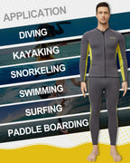 Goldfin Wetsuit Top, Mens Women 2Mm Wet Suits Neoprene Jacket Long Sleeve For Diving Surfing Kayaking Swimming, X-Small