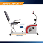 Marcy Recumbent Exercise Bike With Magnetic Resistance And Pulse Sensor Ns-908R White 30.50 X 11.50 X 21.50 Inches