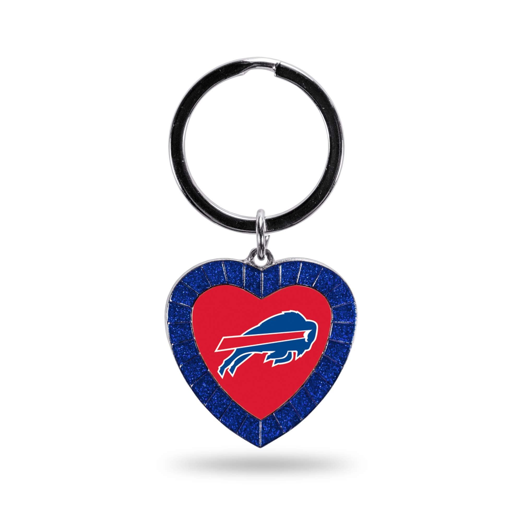 Rico Industries Nfl Buffalo Bills Nfl Rhinestone Heart Colored Keychain, Royal, 3-Inches In Length