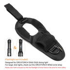 Orcatorch Diving Flashlight Glove Hands-Free Flashlight Holder Universal Adjustable Wrist Strap Scuba Dive Lights Accessories (N