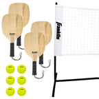 Franklin Sports Half Court Size Pickleball Net - Includes 10Ft Net, (4) Paddles, And (6) X-40 Usa Pickleball Approved Pickleball
