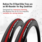 Vittoria Rubino Pro Iv Graphene 20 - Performance Road Bike Tire - Foldable Bicycle Tires (700X23C, Full Black)
