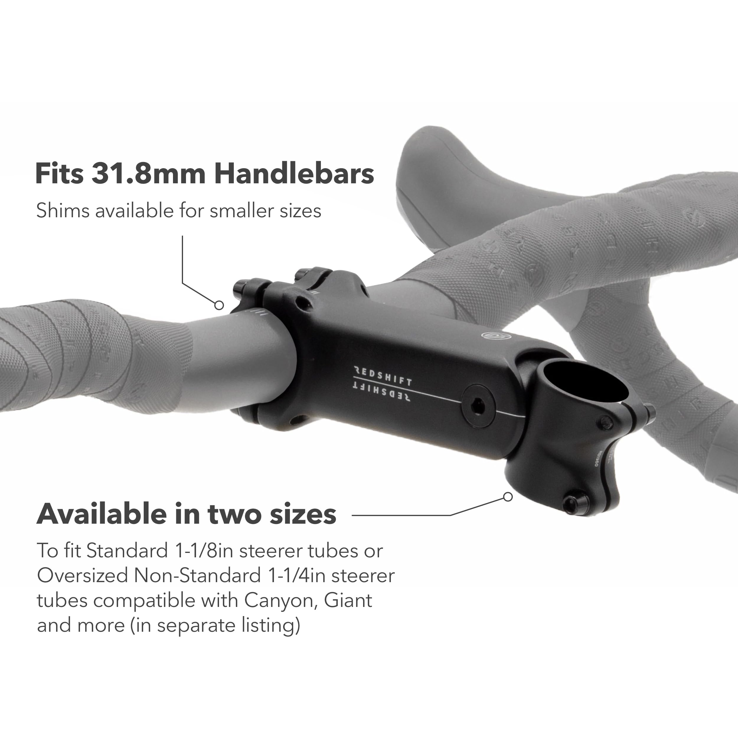 Redshift Shockstop Suspension Stem 6 Degree X 90Mm Shock-Absorbing Bike Stem For Road, Gravel, E-Bikes, And Hybrid Bicycles