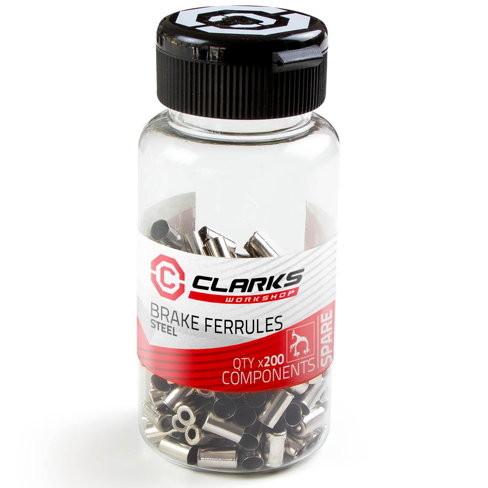 Clarks Brake Housing Ferrule (Silver, 5-mm), 200pcs
