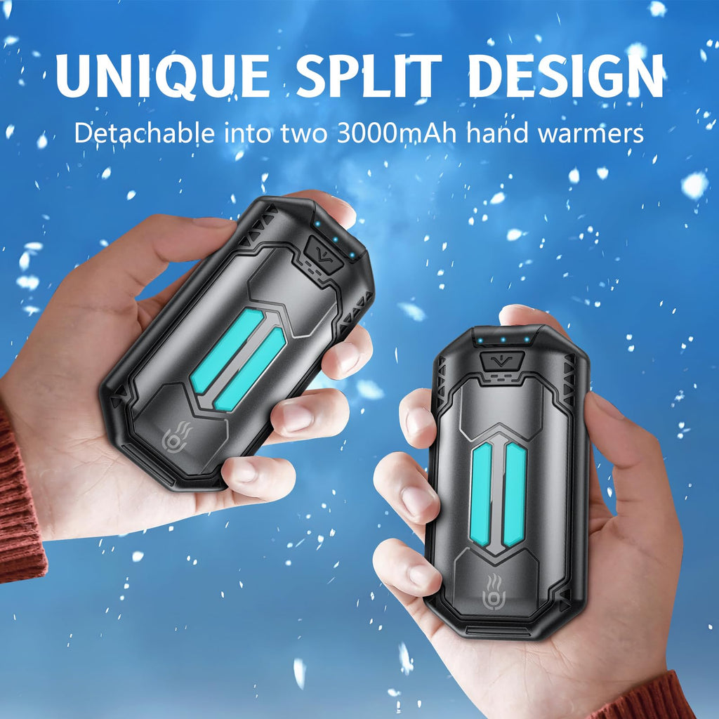 6000Mah Outjut Hand Warmers Rechargeable 2 Pack Electronic Hand Warmers Portable 20Hrs Usb Suitable Hunting Accessories Portable