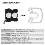 Golf Square Heel Shaft Mallet Putter Cover Headcover Dont Fit Stainless Putter Club Protector For Large Taylormade Scotty Camero