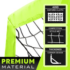 Runbow 6X4 Ft Portable Kids Soccer Goal For Backyard Practice Soccer Net Set Of 2 With Carry Bag (6X4 Ft, Light Yellow, 2 Pack)