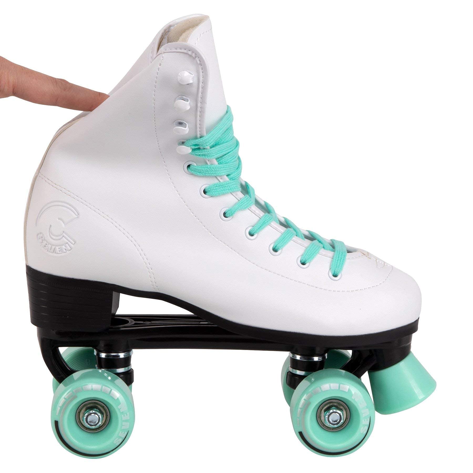 C Seven C7Skates Quad Roller Skates | Retro Design (Mint, Women'S 6 / Youth 5)